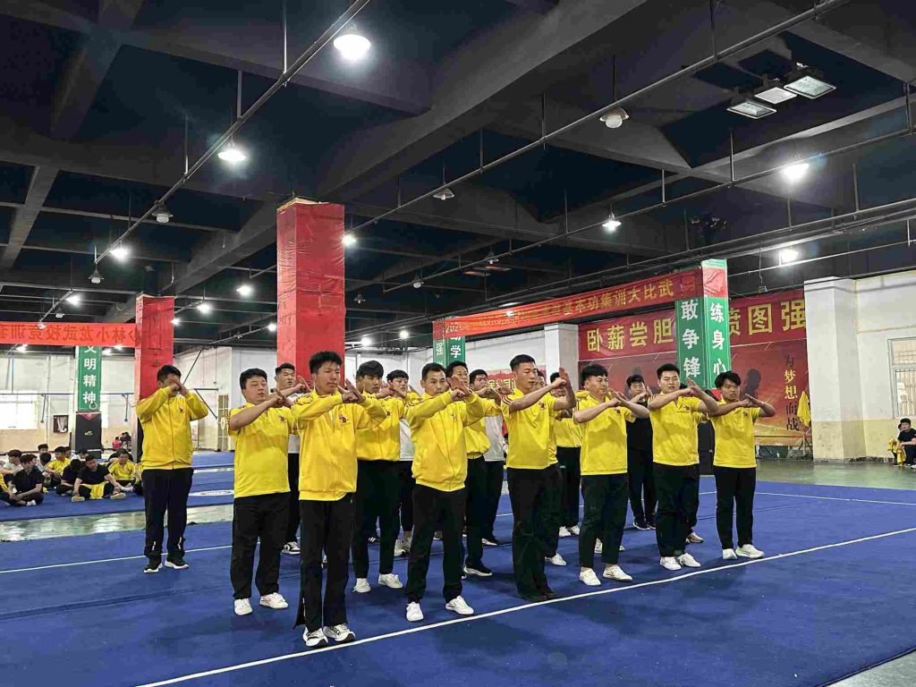 student training in shaolin temple at henan china